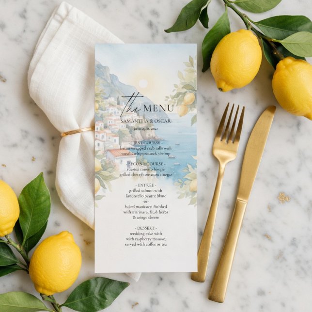Menu de Casamento de Limão da Costa de Amalfi | It (Criador carregado)