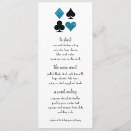 Menu de Casamento de Literatura Azul de Destino de