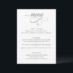 Menu de Casamento de Luxo para Caligrafia Elegante<br><div class="desc">Menu Casamento de Luxo: Este elegante menu de casamento da caligrafia é perfeito para um casamento elegante e sofisticado. Veja todos os produtos correspondentes abaixo.</div>