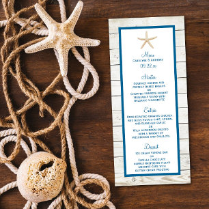 Menu de Casamento de Madeira com Aquecimento de St