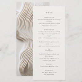 Menu de casamento de marfim esculpido