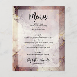 Menu de Casamento de Mármore de Orçamento