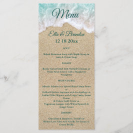 Menu de Casamento de Ondas de Praia