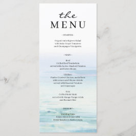 Menu de Casamento de Ondas de Praia Mínimas