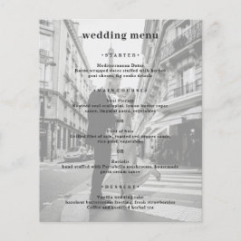 Menu de Casamento de Orçamento de Foto Moderno Mín