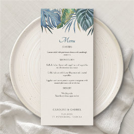 Menu de Casamento de Palm de Praia Tropical