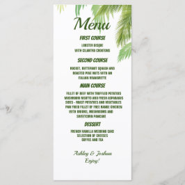 Menu de Casamento de Palm Tree Beach