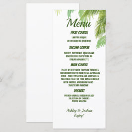 Menu de Casamento de Palm Tree Beach