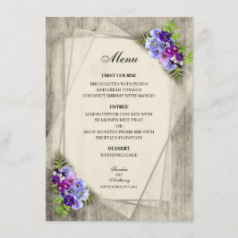 Menu de Casamento de Penas Elegantes Geométricas R