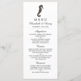 Menu de Casamento de Praia Clay Seacavalo