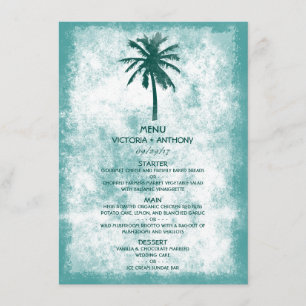 Menu de Casamento de Praia de Palma Tropical