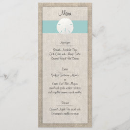 Menu de Casamento de Praia do Dólar de Areia