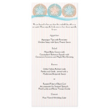 Menu de Casamento de Praia dos Dólares de Pêssego 