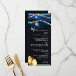 Menu de Casamento de Praia Elegante Moonlit