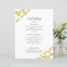Menu de Casamento de Pulsação de ouro