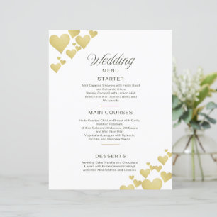 Menu de Casamento de Pulsação de ouro