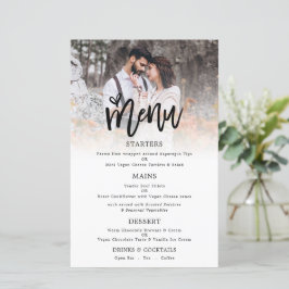 Menu de Casamento de Script de Foto do Orçamento