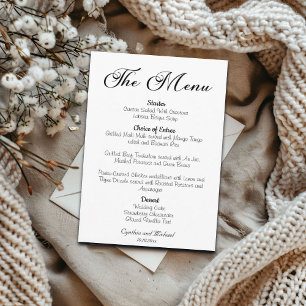 Menu de Casamento de Script Moderno