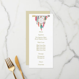 Menu de Casamento de Seta do Dreamcatcher
