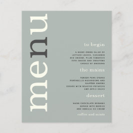Menu de Casamento de Texto de Imersão Simples do P