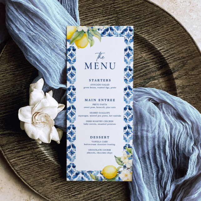 Menu de Casamento de Verão da Lemon Mediterrânica (Criador carregado)