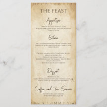 Menu de Casamento de Viking Único