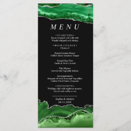 Menu de Casamento do Black & Emerald Greenery