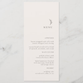 Menu de Casamento do Branch Olive Branch Moderno