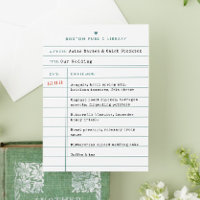 Menu de Casamento do Cartão de Saída do Livro da B