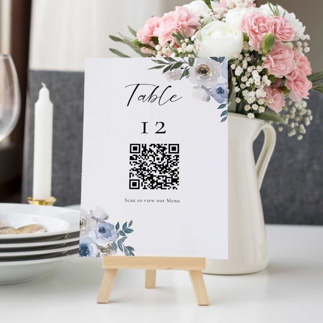 Menu de Casamento do Código QR da Mesa de Casament (Criador carregado)