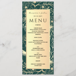 Menu de Casamento do Luxury Gold Foil