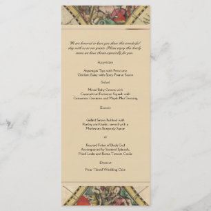 Menu de Casamento do Mapa do Mundo Antigo
