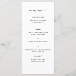 Menu de Casamento do Monograma Elegante do Quadro 