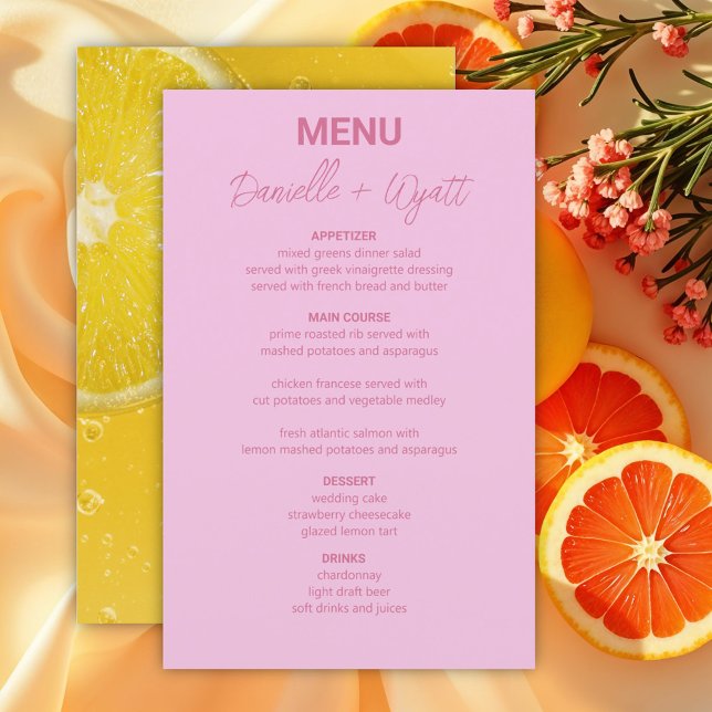 Menu de Casamento do Orçamento do Verão Italiano M (Criador carregado)