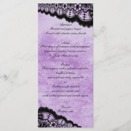 Menu de Casamento do Rolo Roxo Roxo Gótico