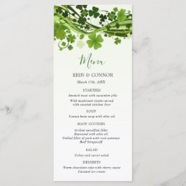 Menu de Casamento do Shamrock Irlandês (Clover)