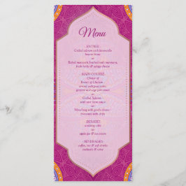 Menu de Casamento do Sonho Azul Exótico