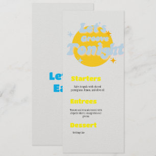 Menu de Casamento do Tema de Música
