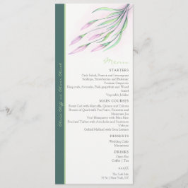 Menu de Casamento dos Lírios Púrpuros Suaves
