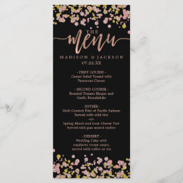 Menu de Casamento Dourado do Confetti Sparkle Shin