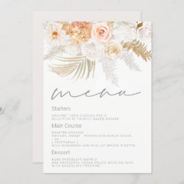 Menu de Casamento Dourado e marfim maravilhoso