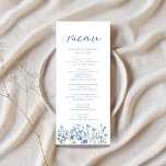 Menu de Casamento Dusty Blue Wildflower<br><div class="desc">Menu de Casamento Dusty Blue Wildflower</div>