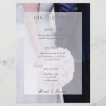 Menu de casamento editável da noiva e do noivo