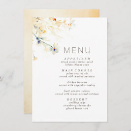 Menu de Casamento Elegante de Formas de Queda Terr