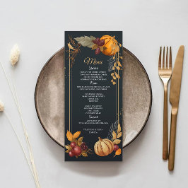 Menu de Casamento Elegante Floral da Modern Waterc