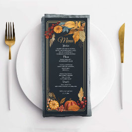 Menu de Casamento Elegante Floral da Modern Waterc