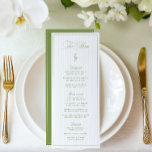 Menu de Casamento em Faixa Verde e Beige com Faixa<br><div class="desc">Este elegante menu de casamento apresenta um fundo listrado de bege macio, emparelhado com uma refinada tipografia de serifpografia verde sage e delicados sotaques de guião. Projetado para casamentos de jardim, recepções formais ao ar livre e comemorações de eterno. A parte traseira inclui iniciais personalizáveis (excluir se não necessário), oferecendo...</div>