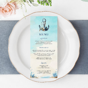 Menu de Casamento em Seashore da Praia da Anchor N