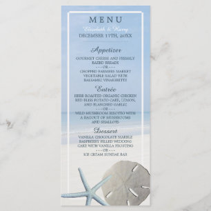 Menu de Casamento entre Dólar de Areia e Praia de 
