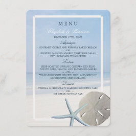 Menu de Casamento entre Dólar de Areia e Praia de 